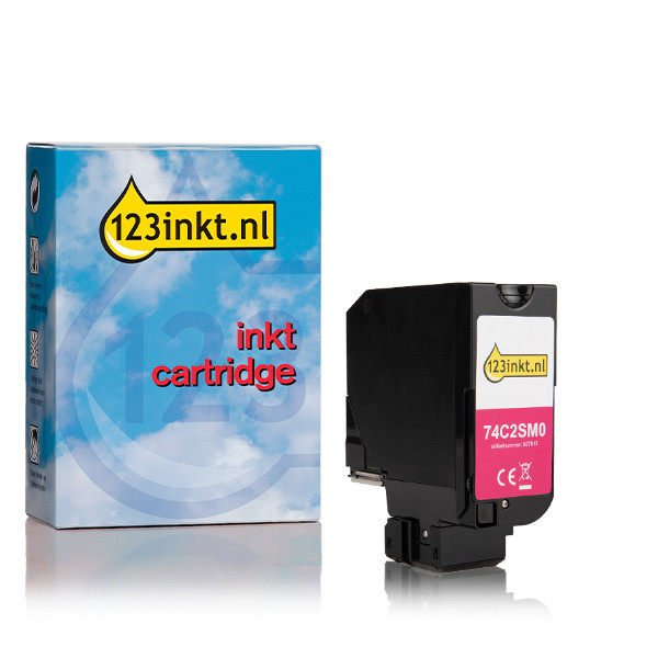 Lexmark 74C20M0 toner (marque 123encre) - magenta 74C20M0C 037609 - 1