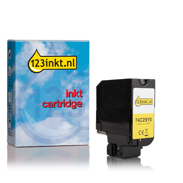 Lexmark 74C20Y0 toner (marque 123encre) - jaune 74C20Y0C 037611 - 1