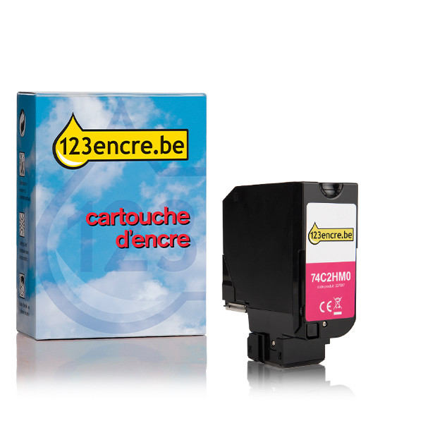 Lexmark 74C2HM0 toner extra haute capacité (marque 123encre) - magenta 74C2HM0C 037669 - 1