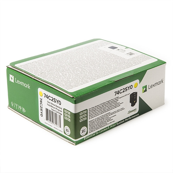 Lexmark 74C2SY0 toner haute capacité (d'origine) - jaune 74C2SY0 037618 - 1