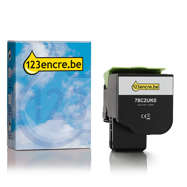 Lexmark 78C2UK0 toner capacité ultra-haute (marque 123encre) - noir 78C2UK0C 037893 - 1