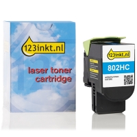 Lexmark 802HC (80C2HC0) toner haute capacité (marque 123encre) - cyan