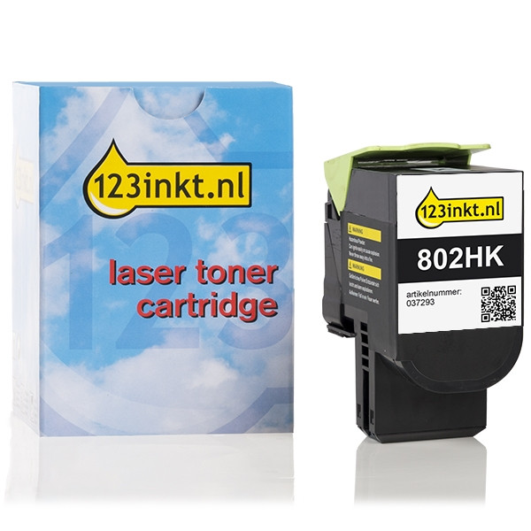 Lexmark 802HK (80C2HK0) toner haute capacité (marque 123encre) - noir 80C2HK0C 037293 - 1