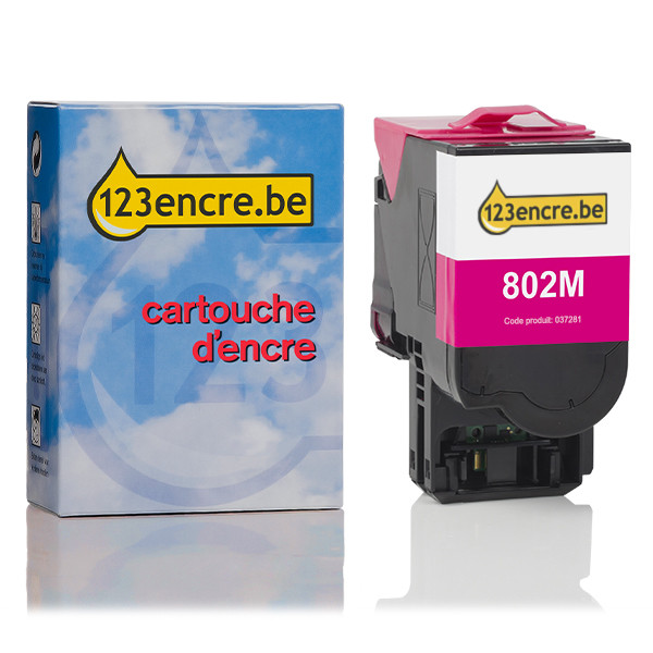 Lexmark 802M (80C20M0) toner faible capacité (marque 123encre) - magenta 80C20M0C 037281 - 1