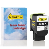 Lexmark 802SK (80C2SK0) toner (marque 123encre) - noir 80C2SK0C 037285