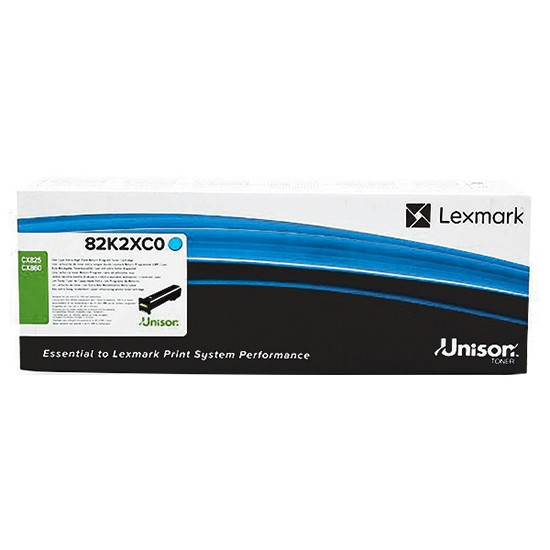 Lexmark 82K2XC0 toner extra haute capacité (d'origine) - cyan 82K2XC0 905570 - 1