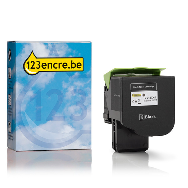 Lexmark C242XK0 toner extra haute capacité (marque 123encre) - noir C242XK0C 037957 - 1