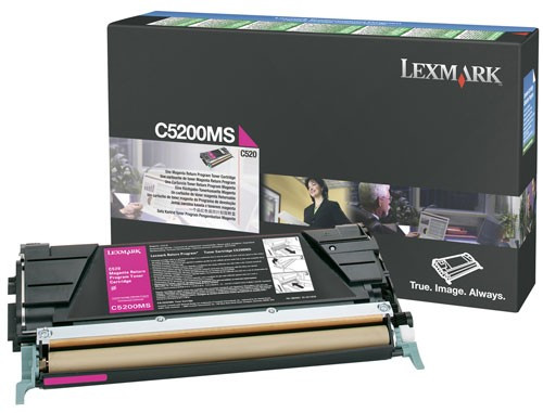Lexmark C5200MS toner (d'origine) - magenta C5200MS 034945 - 1