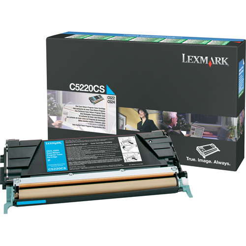 Lexmark C5220CS toner (d'origine) - cyan C5220CS 034665 - 1