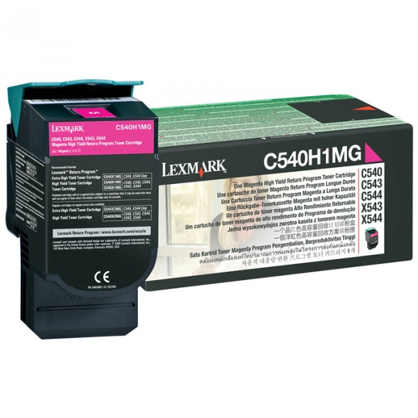 Lexmark C540H1MG toner haute capacité (d'origine) - magenta C540H1MG 037020 - 1
