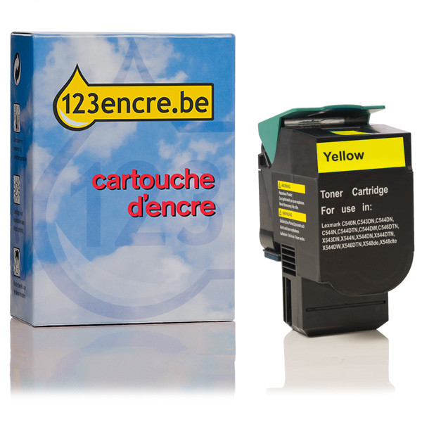 Lexmark C540H1YG toner haute capacité (marque 123encre) - jaune C540H1YGC 037023 - 1