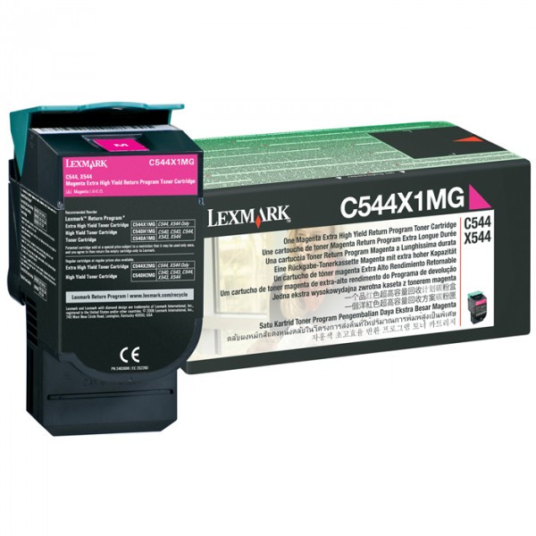 Lexmark C544X1MG toner extra haute capacité (d'origine) - magenta C544X1MG 037012 - 1