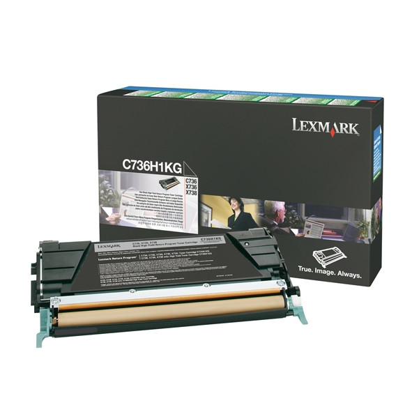 Lexmark C736H1KG toner haute capacité (d'origine) - noir C736H1KG 037076 - 1