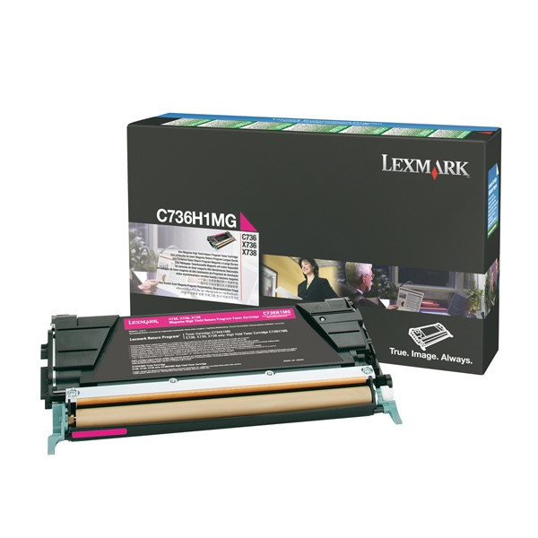 Lexmark C736H1MG toner haute capacité (d'origine) - magenta C736H1MG 037080 - 1