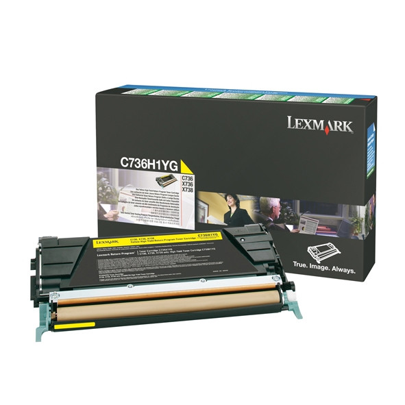 Lexmark C736H1YG toner haute capacité (d'origine) - jaune C736H1YG 037082 - 1