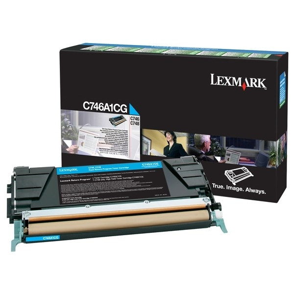 Lexmark C746A1CG toner (d'origine) - cyan C746A1CG 901247 - 1