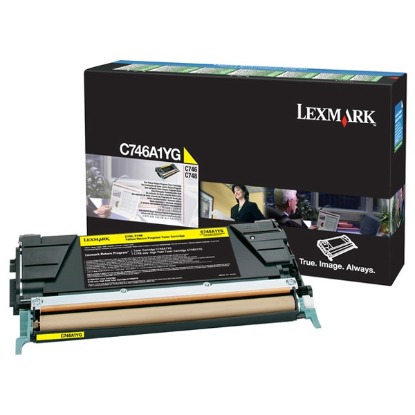 Lexmark C746A1YG toner (d'origine) - jaune C746A1YG 037212 - 1