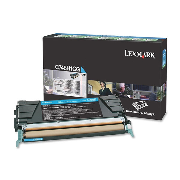 Lexmark C748H1CG toner haute capacité (d'origine) - cyan C748H1CG 037202 - 1