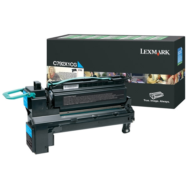 Lexmark C792X1CG toner haute capacité (d'origine) - cyan C792X1CG 037156 - 1