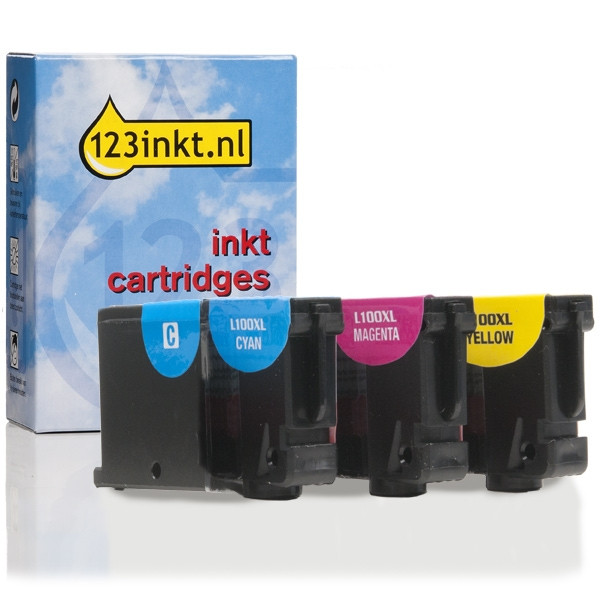 Lexmark N°100XL (14N0850) multipack C/M/Y (marque 123encre) 14N0850C 040437 - 1