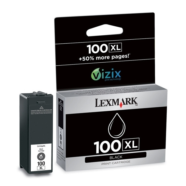 Lexmark N°100XL (14N1068E) cartouche d'encre haute capacité (d'origine) - noir 14N1068E 040422 - 1