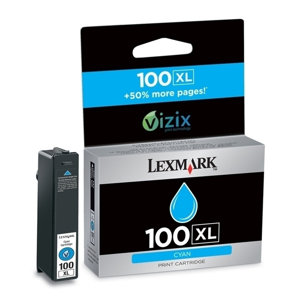 Lexmark N°100XL (14N1069E) cartouche d'encre haute capacité (d'origine) - cyan 14N1069E 040424 - 1