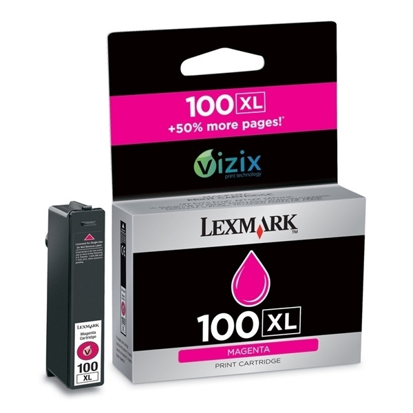 Lexmark N°100XL (14N1070E) cartouche d'encre magenta haute capacité (d'origine) 14N1070E 040426 - 1