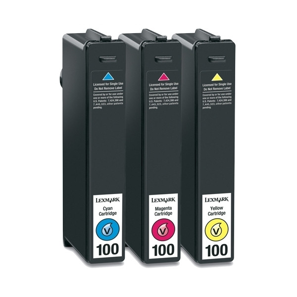 Lexmark N°100 (14N0849) multipack C/M/Y (d'origine) 14N0849 040432 - 1