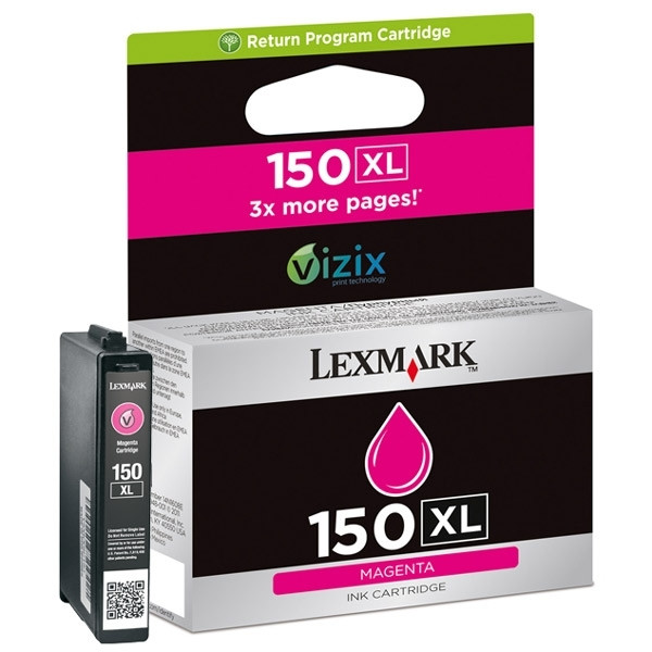Lexmark N°150XL (14N1616E) cartouche d'encre magenta haute capacité (d'origine) 14N1616E 040468 - 1