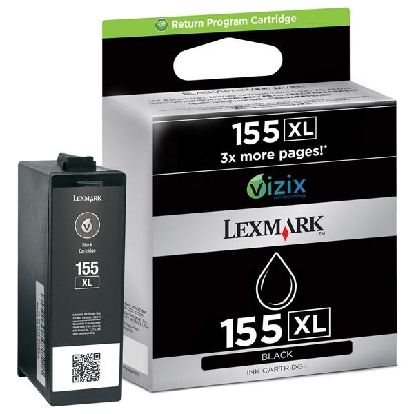 Lexmark N°155XL (14N1619E) cartouche d'encre noire haute capacité (d'origine) 14N1619E 040472 - 1