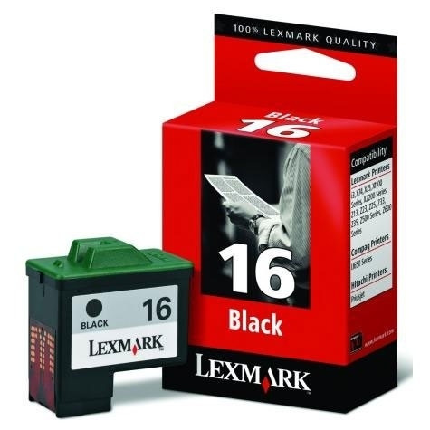 Lexmark N°16 (10N0016) cartouche d'encre haute capacité (d'origine) - noir 10N0016E 040170 - 1