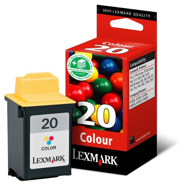 Lexmark N°20 (15MX120) cartouche d'encre (d'origine) - couleur 15MX120E 040049 - 1