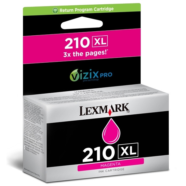 Lexmark N°210XL (14L0176E) cartouche d'encre magenta haute capacité (d'origine) 14L0176E 040612 - 1