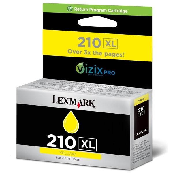 Lexmark N°210XL (14L0177E) cartouche d'encre jaune haute capacité (d'origine) 14L0177E 040614 - 1