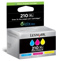 Lexmark N°210XL (14L0269E) multipack C/M/Y (d'origine) 14L0269E 040618