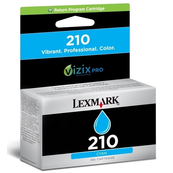 Lexmark N°210 (14L0086E) cartouche d'encre cyan (d'origine) 14L0086E 040602 - 1