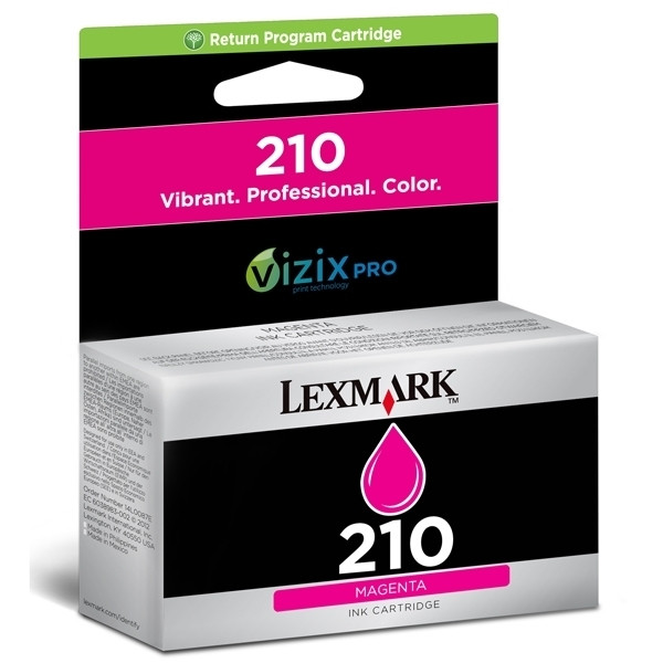 Lexmark N°210 (14L0087E) cartouche d'encre magenta (d'origine) 14L0087E 040604 - 1