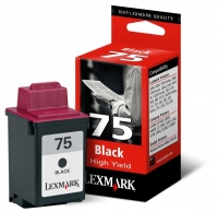 Lexmark N°75 (12A1975) cartouche d'encre haute capacité (d'origine)  - noir 12A1975E 040025