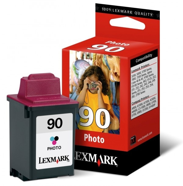 Lexmark N°90 (12A1990) cartouche d'encre photo (d'origine) 12A1990E 040040 - 1