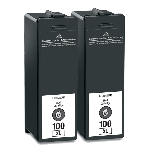 Lexmark Nr.100XL (14N0848) pack double (d'origine) - noir 14N0848 040434 - 1