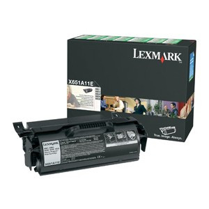 Lexmark X651A11E toner (d'origine) - noir X651A11E 037048 - 1
