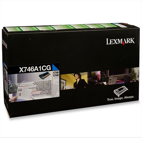Lexmark X746A1CG toner (d'origine) - cyan X746A1CG 904066 - 1