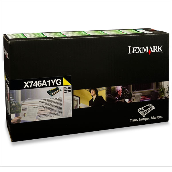 Lexmark X746A1YG toner (d'origine) - jaune X746A1YG 037226 - 1