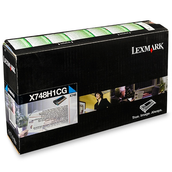 Lexmark  X748H1CG  toner haute capacité (d'origine) - cyan X748H1CG 037216 - 1