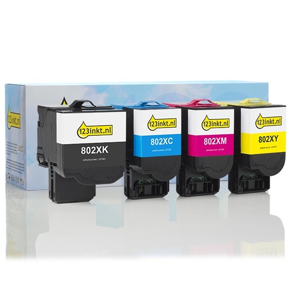 Lexmark offre : 80C2XK0, C0, M0, Y0  (marque 123encre) - noir + 3 couleurs  130286 - 1