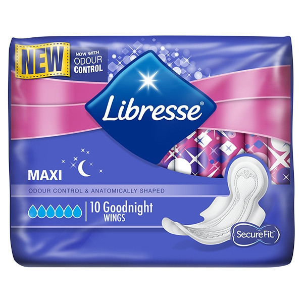 Libresse Maxi Goodnight serviettes hygiéniques (10 pièces) SLI00012 - 1