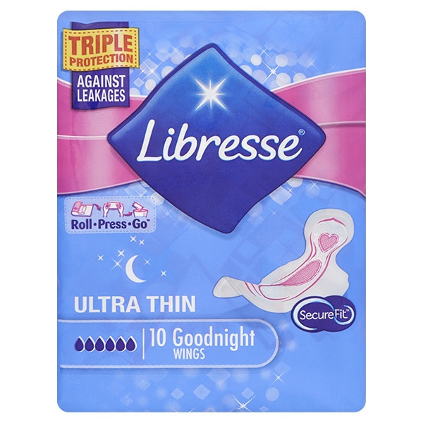 Libresse Ultra Goodnight serviettes hygiéniques (10 pièces) SLI00009 - 1
