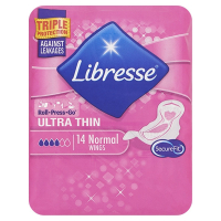 Libresse Ultra Thin serviettes hygiéniques normales avec ailettes (14 pièces) SLI00015