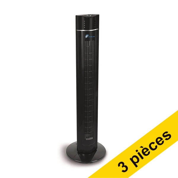Offre : 3x  Lifetime Air ventilateur colonne - noir 828968 - 1