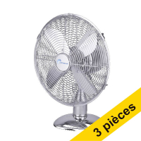 Offre : 3x Lifetime Air ventilateur de table - chrome 828967